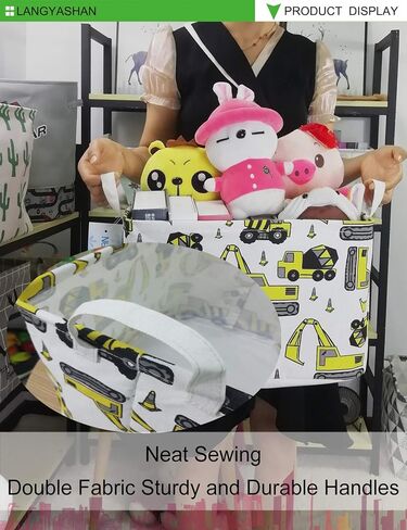 Rectangular Collapsible Boys Racecar Storage Basket Nursery Organizer | Car Storage Bin Foldable Canvas with Handles for Organizing Home Kitchen Children Toys Office Closet Shelf Baskets in Saudi Arabia
