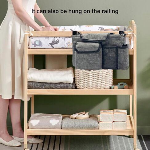 حقيبة تنظيم عربة الأطفال من ديزومو، مساحة كبيرة مع حاملي أكواب، جيوب متعددة بسحاب، تجهيزات خطافية أمان غير قابلة للانزلاق تناسب معظم عربات الأطفال in Kuwait