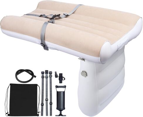 MiiDD Inflatable Airplane Kids Bed-Toddler Travel Bed,Airplane Bed for Toddler,Baby Travel Bed,Inflatable Car Baby Travel Bed,Kids Baby Seat Extender with Hand Pump Seat Belt and Carry Bag(Blue) in Kuwait