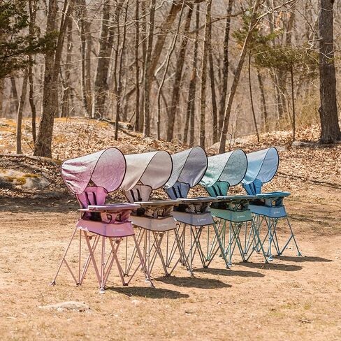 Baby Delight Go with Me Uplift Deluxe Portable High Chair, Blue Wave | Indoor & Outdoor, Removable Sun Canopy, Removable 5-Point Harness & Tray, Cup Holder, Travel Bag Included in Saudi Arabia