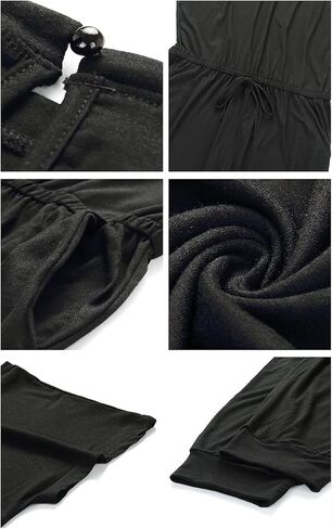 بدلة قفز نسائية فضفاضة بدون أكتاف من PRETTYGARDEN، خصر مطاطي طويل قابل للتمدد in Kuwait