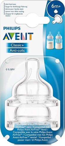 Avent Airflex 6m+ Teats for Thick Feeds x2 in Saudi Arabia