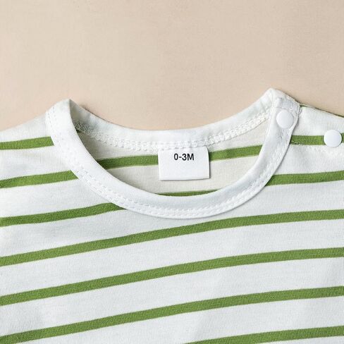 Baby Boy Clothes Newborn Outfits Stripe Romper Infant Cartoon Overall Adjustable Suspender Pants Set 0-18 Months in Saudi Arabia