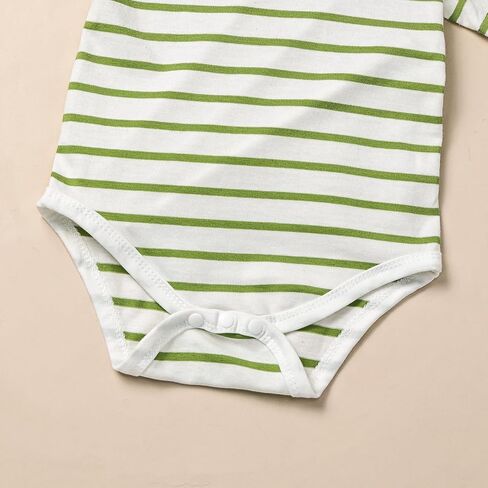 Baby Boy Clothes Newborn Outfits Stripe Romper Infant Cartoon Overall Adjustable Suspender Pants Set 0-18 Months in Saudi Arabia
