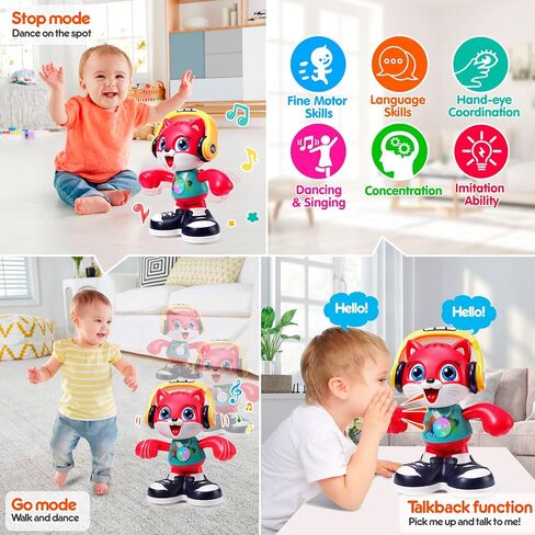 LUDILO ألعاب الأطفال 12-18 شهرًا ألعاب الرقص التفاعلية للأطفال الصغار لعمر سنة واحدة هدايا للرضع ألعاب موسيقية للأطفال الصغار 1-3 ألعاب تعليمية مبكرة هدايا عيد ميلاد لعمر 1 2 3 سنوات من الأولاد والبنات in Kuwait