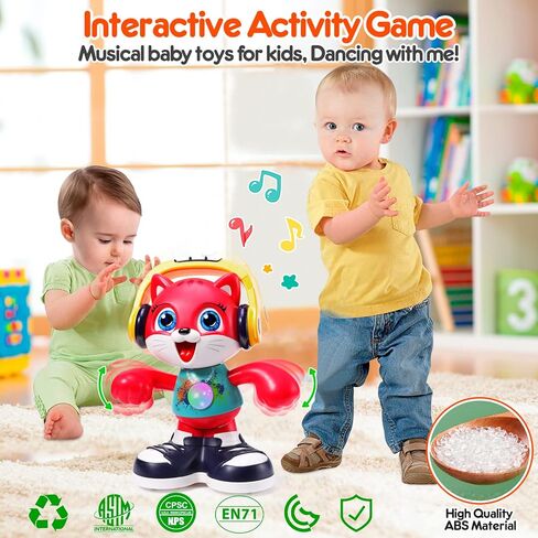 LUDILO ألعاب الأطفال 12-18 شهرًا ألعاب الرقص التفاعلية للأطفال الصغار لعمر سنة واحدة هدايا للرضع ألعاب موسيقية للأطفال الصغار 1-3 ألعاب تعليمية مبكرة هدايا عيد ميلاد لعمر 1 2 3 سنوات من الأولاد والبنات in Kuwait