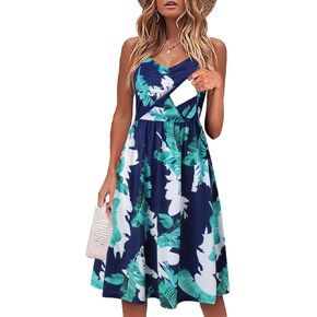 فستان رضاعة نسائي بدون أكمام بحزام سباغيتي من CzzzyL للرضاعة الطبيعية in Kuwait