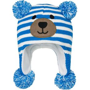 Century Star Baby Boy Hat Winter Fleece Lined Hat Knit Earflap Kids Caps Infant Toddler Hats for Baby Girls with Pom Pom