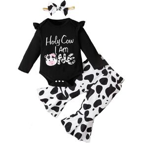 Baby Girl First Birthday Outfit 1st Birthday Girl Clothes Holy Cow Im One Birthday Girl Outfit