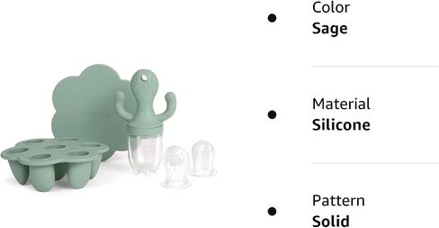 Little Twig Baby Fruit Feeder Pacifier & Teether Set – Silicone Baby Food Feeder with Freezer Tray, BPA Free Teething Toy for Infants, Breast Milk Pops, Fruit & Puree Feeder, Baby Led Weaning Kit in Saudi Arabia