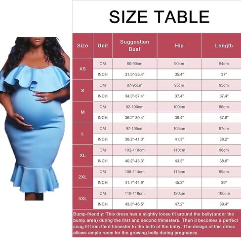 Off The Shoulder Maternity Dress Summer, Elegant Baby Shower Dress Bodycon Mermaid Midi with Ruffle Short Sleeves for Women in Saudi Arabia