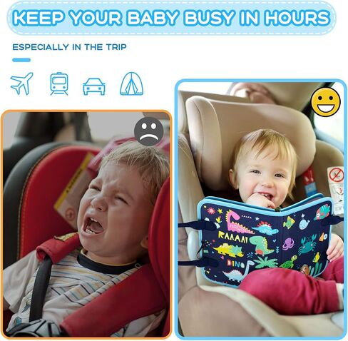 TESSGO Busy Board for 1 2 3 4 Year Old Toddlers, Travel Montessori Toys Educational Activity Sensory Board for Boys & Girls Gift in Kuwait