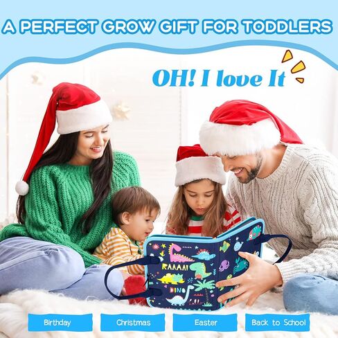 TESSGO Busy Board for 1 2 3 4 Year Old Toddlers, Travel Montessori Toys Educational Activity Sensory Board for Boys & Girls Gift in Kuwait