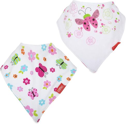 Nuby 2-pk Dribble Catcher Bandana bibs, Super Absorbent Drool Bib with Soft Comfort Neckline, Boy in Saudi Arabia