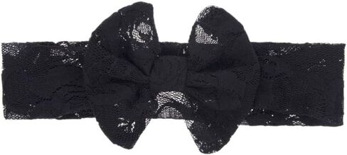 Baby Girl's Elegant Lace Bow Knot Headband Children's Rhinestone Pearl Hairband for Birthday Party Photography (White Cross) in Saudi Arabia