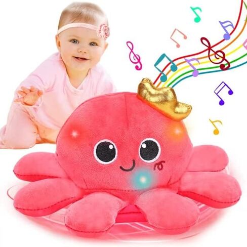 Tsomtto Baby Boy Toys Plush Octopus Crawling & Walking Musical Toy Light up Voice Control Dancing Infant Toys Boys Girls Newborn Tummy Time Toys Babies Boy Birthday Christmas First Shower Gifts in Saudi Arabia