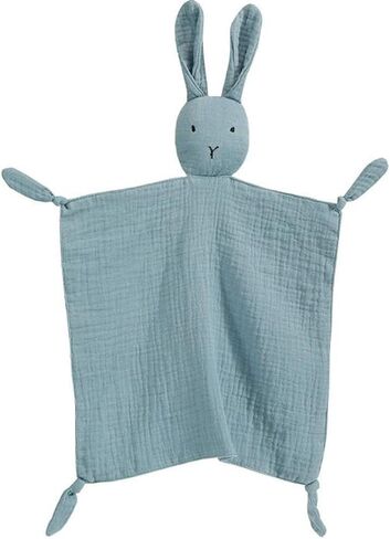 Organic Cotton Muslin Bunny Lovey Blanket Soft Breathable | 100% Organic Cotton, Security Blanket, Machine Washable, Breathable, in Saudi Arabia