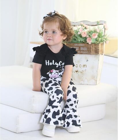 Baby Girl First Birthday Outfit 1st Birthday Girl Clothes Holy Cow I'm One Girl Outfit in Saudi Arabia