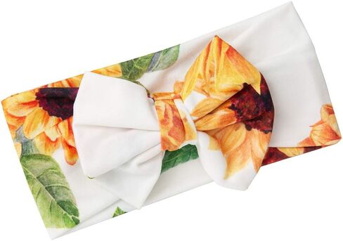 Galabloomer Newborn Receiving Blanket Headband Set Baby Flower Swaddle in Kuwait