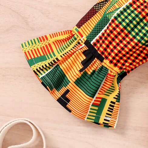 YOUNGER TREE African Baby Clothes Girl Dashiki Ankara Outfit Set in Saudi Arabia