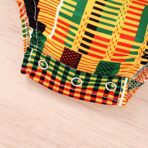 YOUNGER TREE African Baby Clothes Girl Dashiki Ankara Outfit Set in Saudi Arabia
