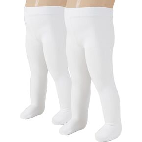 CALZITALY 2 Pairs - Baby Girl Plain Microfibre Semi Opaque Pantyhose | Newborn Pantyhose | 40 Den | 3 To 24 Months in Saudi Arabia