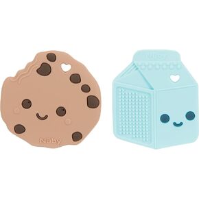 Nuby All Silicone Milk Carton Teether - 3+ Months (Pack of 2) in Saudi Arabia