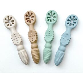 Baby Early Spoon Set | Self-Feeding Spoon | Training Spoon | Toddler Utensil | BPA-Free Silicone 4-Pack (Mixed Set)