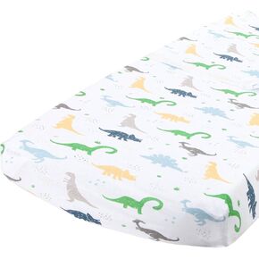 Dinosaur Changing Pad Cover – Snuggly Soft Plush Cotton Changing Table Cover for Boy, Girl – Fits Perfectly on Summer Infant and Other 16 x 32" Baby Changing Table Pads