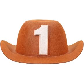 WAWUO 1st Cowboy Birthday Party Hat - 1st birthday cowboy hat,Baby party cowboy hat,First birthday toddler trumpet cowboy hat