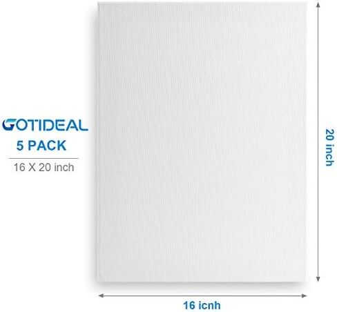 GOTIDEAL Canvas Boards, 8x10 inch Set of 10, Art Supplies Canvas Panel in Kuwait