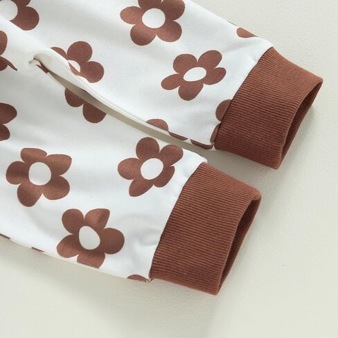 Newborn Infant Baby Girl Floral Clothes Set Long Sleeve Pull On Top Long Pants 2Pcs Fall Winter Outfits in Kuwait