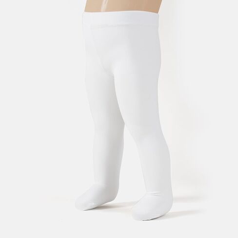 CALZITALY 2 Pairs - Baby Girl Plain Microfibre Semi Opaque Pantyhose | Newborn Pantyhose | 40 Den | 3 To 24 Months in Kuwait