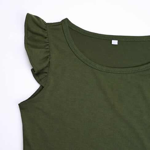 ديبلي بلوزة طويلة للحوامل باكمام قصيرة مكشكشة ورقبة دائرية للنساء الحوامل، ملابس صيفية فضفاضة لطيفة بعد الولادة in Kuwait