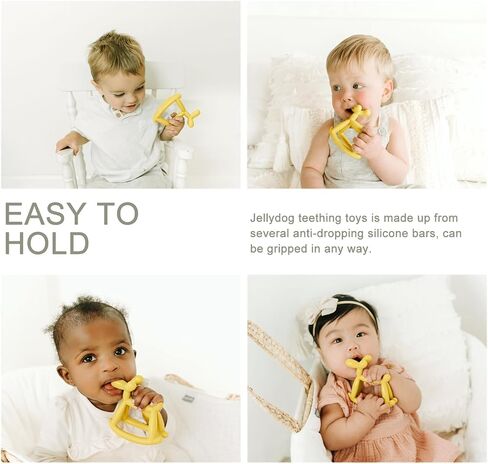 Baby Teether Toy, Food Grade Silicone Teething Toy for Babies | Easy Grip, Multiple Biting Points, Soothes Teething Discomfort, BPA-Free, Easy to Clean in Saudi Arabia