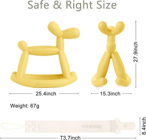 Baby Teether Toy, Food Grade Silicone Teething Toy for Babies | Easy Grip, Multiple Biting Points, Soothes Teething Discomfort, BPA-Free, Easy to Clean in Saudi Arabia