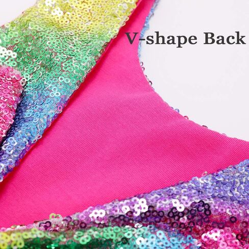 فستان حفلات للفتيات من ANATA مزين بالترتر فستان توتو للفتيات على شكل حرف V من الخلف للأطفال الصغار فستان زفاف الأميرة in Kuwait