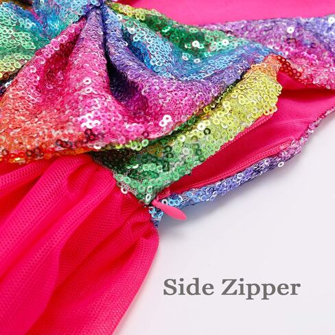 فستان حفلات للفتيات من ANATA مزين بالترتر فستان توتو للفتيات على شكل حرف V من الخلف للأطفال الصغار فستان زفاف الأميرة in Kuwait