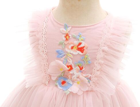 Weileenice Girls Kids Tulle Flower Dress Baby Girl Princess Christmas Pageant Birthday Party Dresses in Kuwait