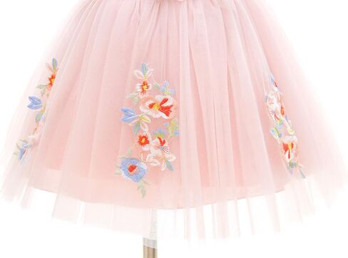 Weileenice Girls Kids Tulle Flower Dress Baby Girl Princess Christmas Pageant Birthday Party Dresses in Kuwait