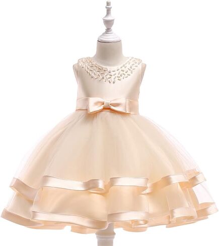 NSSMWTTC 3M-9T Baby Pageant Dress Toddler Girls Tutu Gown Flower Wedding Dresses in Kuwait