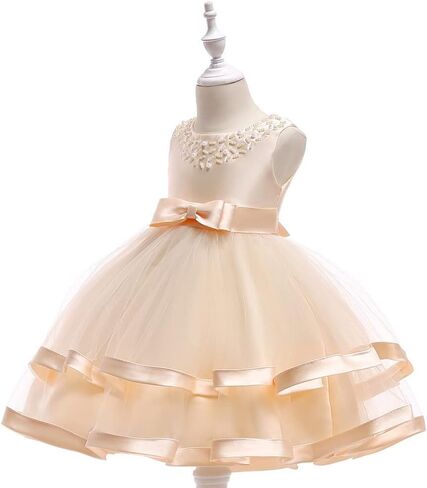 NSSMWTTC 3M-9T Baby Pageant Dress Toddler Girls Tutu Gown Flower Wedding Dresses in Kuwait