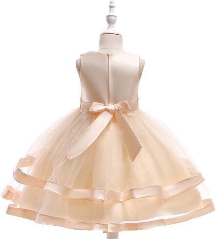 NSSMWTTC 3M-9T Baby Pageant Dress Toddler Girls Tutu Gown Flower Wedding Dresses in Kuwait