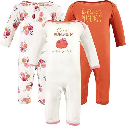 Hudson Baby Girls Unisex Cotton Coveralls, Cutest Pumpkin, 0-3 Months, Cutest Pumpkin, 0-3 Months US in Saudi Arabia