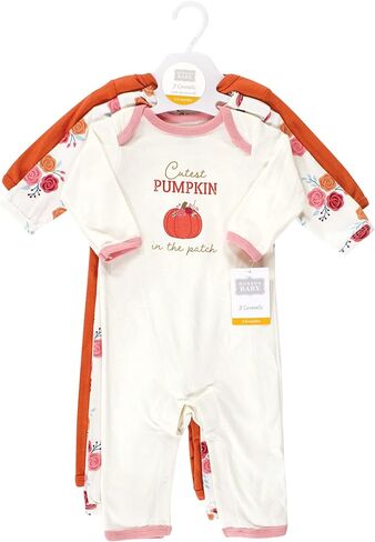 Hudson Baby Girls Unisex Cotton Coveralls, Cutest Pumpkin, 0-3 Months, Cutest Pumpkin, 0-3 Months US in Saudi Arabia