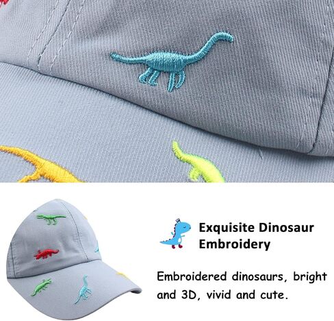 Bamery Toddler Baseball Hat for Boys&Girls Baby Baseball Cap Embroidery Dinosaur Kids Hat for 2-6T in Saudi Arabia