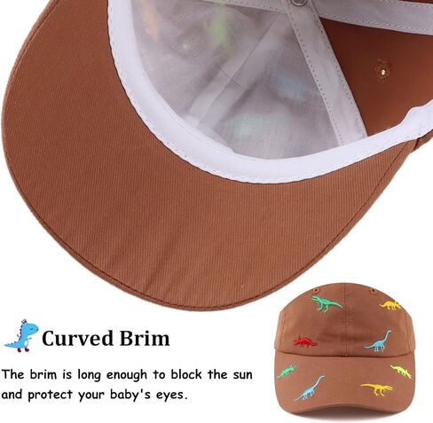 Bamery Toddler Baseball Hat for Boys&Girls Baby Baseball Cap Embroidery Dinosaur Kids Hat for 2-6T in Saudi Arabia