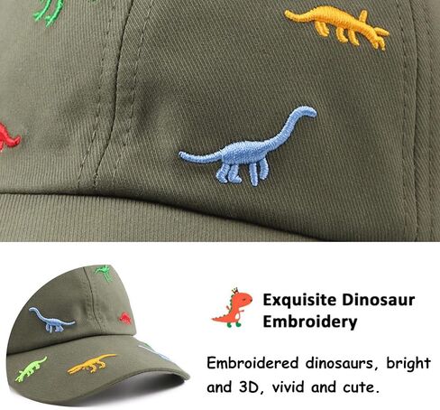Bamery Toddler Baseball Hat for Boys&Girls Baby Baseball Cap Embroidery Dinosaur Kids Hat for 2-6T in Saudi Arabia