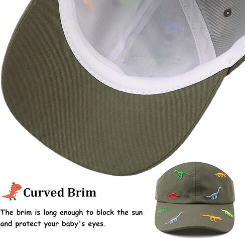 Bamery Toddler Baseball Hat for Boys&Girls Baby Baseball Cap Embroidery Dinosaur Kids Hat for 2-6T in Saudi Arabia