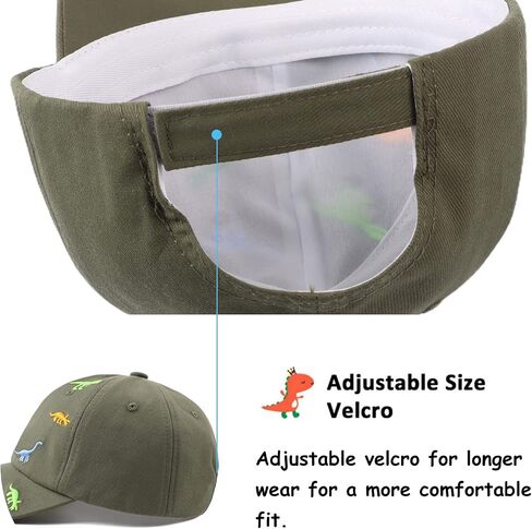 Bamery Toddler Baseball Hat for Boys&Girls Baby Baseball Cap Embroidery Dinosaur Kids Hat for 2-6T in Saudi Arabia